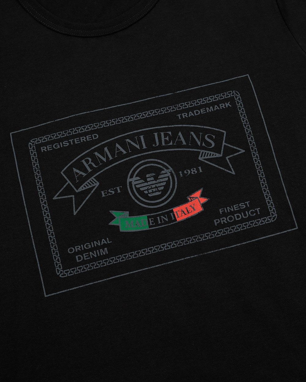 ARMANI JEANS T-SHIRT WITH ROUND NECK AND LONG SLEEVES
