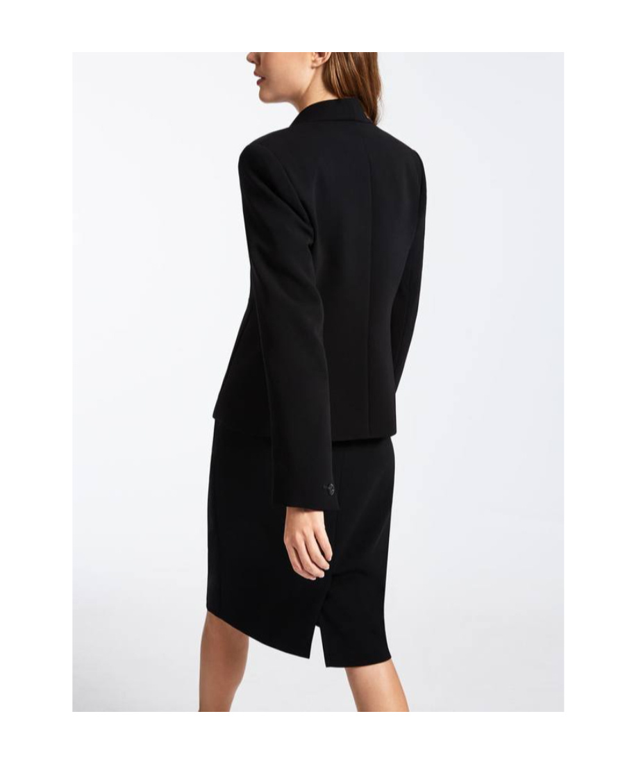 Max Mara Long Sleeved Suit Jacket In Black