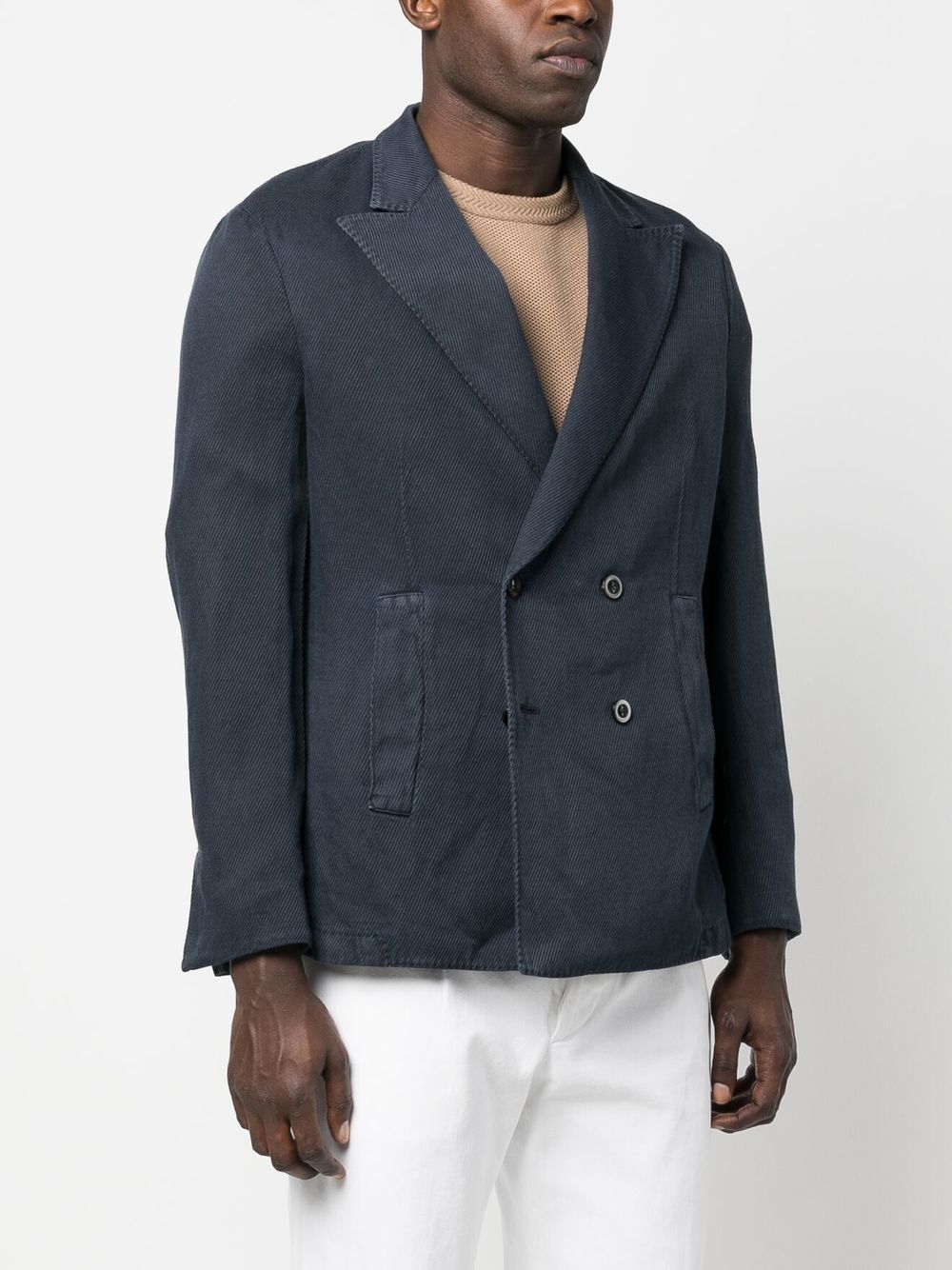 Boglioli Lapel Long-sleeved Suit Jacket In Black