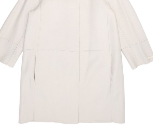 Max Mara Lapel Coat In White