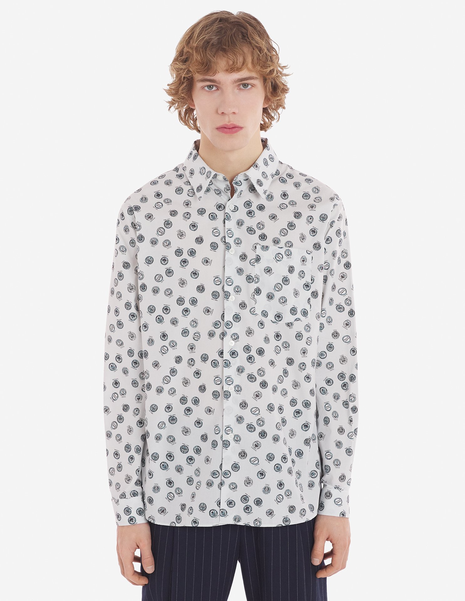 Maison Kitsuné Long-sleeved Shirt In White