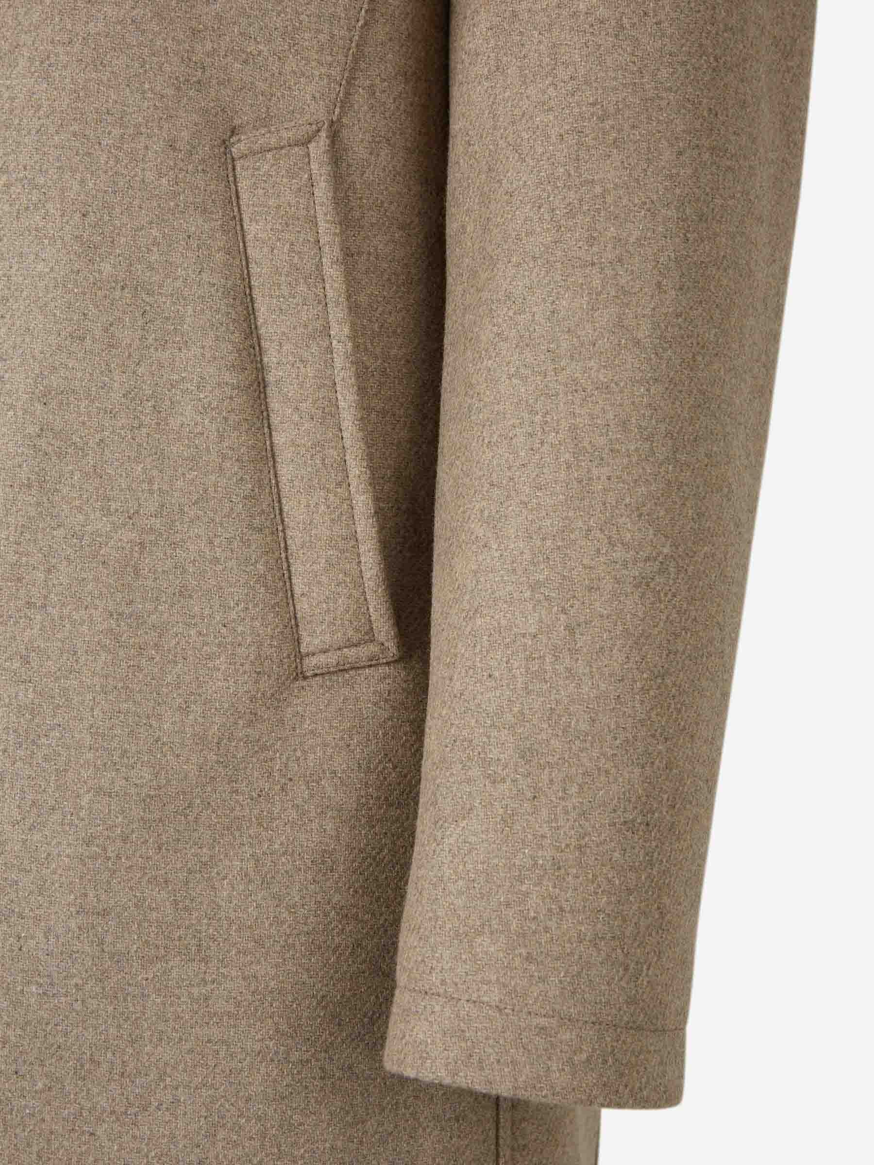 Herno Long Sleeve Coat In Neutral