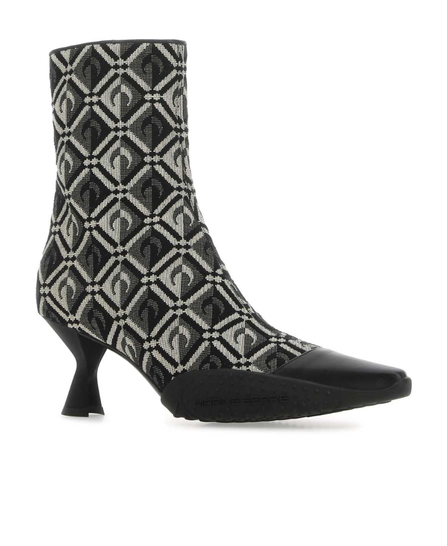 Shop Marine Serre Moon Diamant Ankle Boots In Black