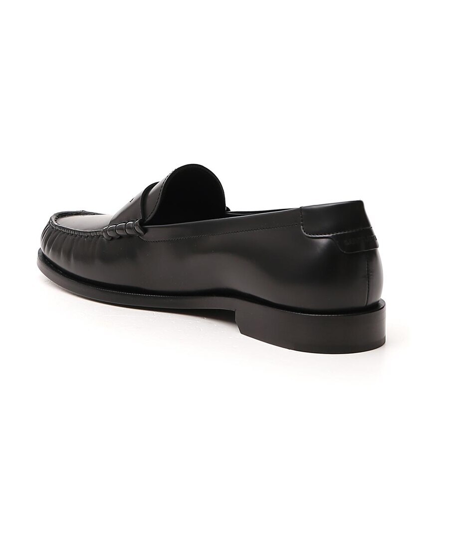 Saint Laurent Monogram Penny Loafers In Black
