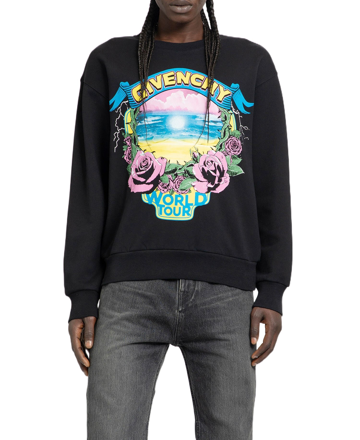 Givenchy Graphic Printed Crewneck Sweatshirt In Black