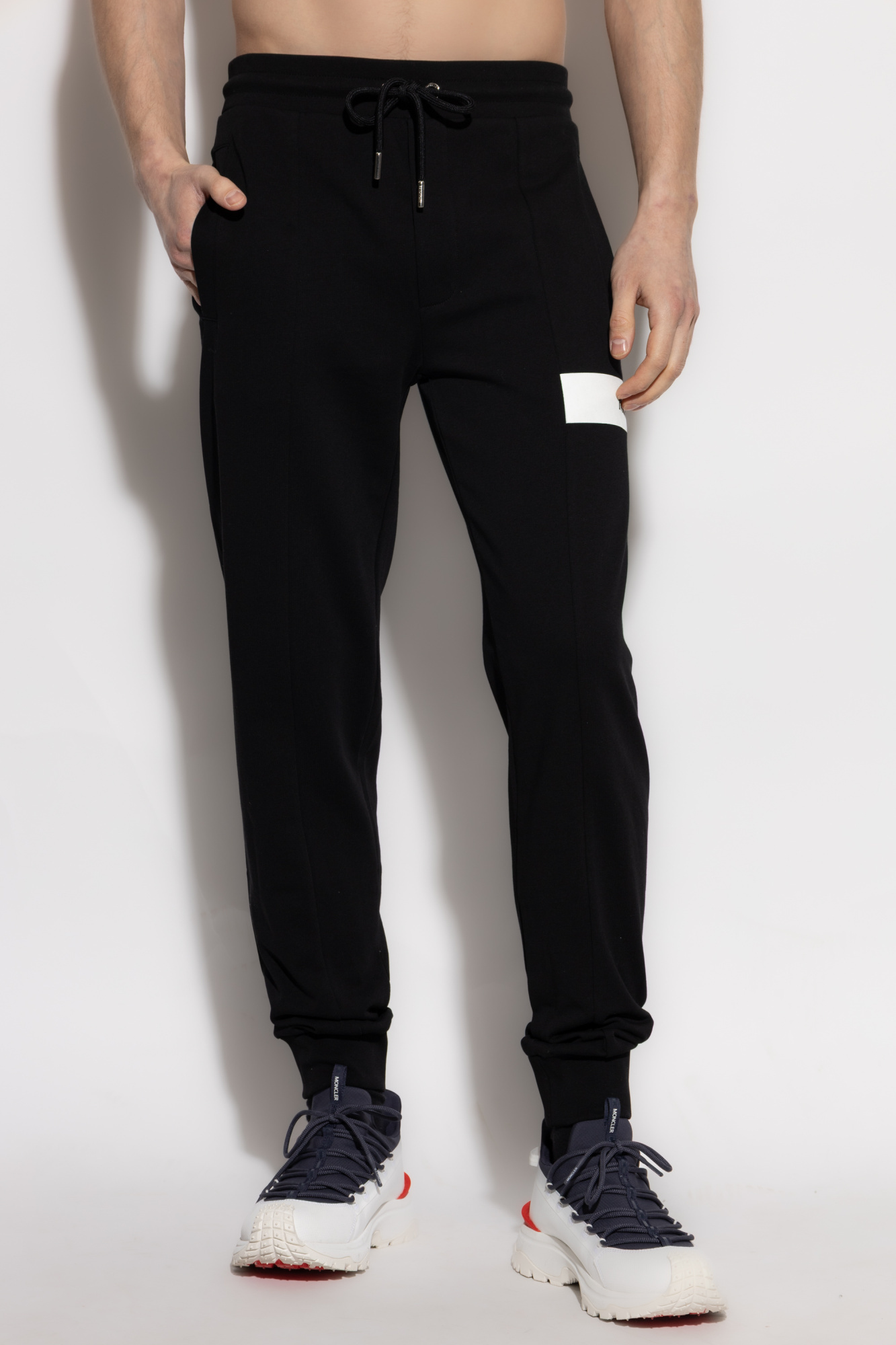 Moncler Drawstring Sweatpants In Black