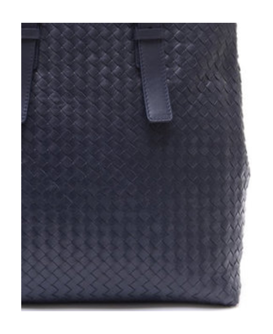 Bottega Veneta Knitted Detail Handbag In Blue