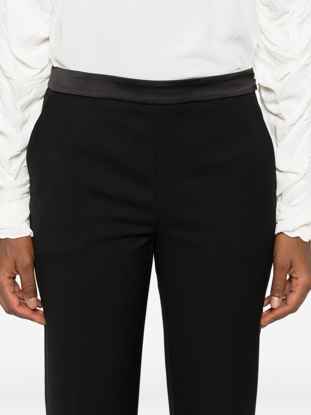 Twinset Straight-leg Casual Pants In Black