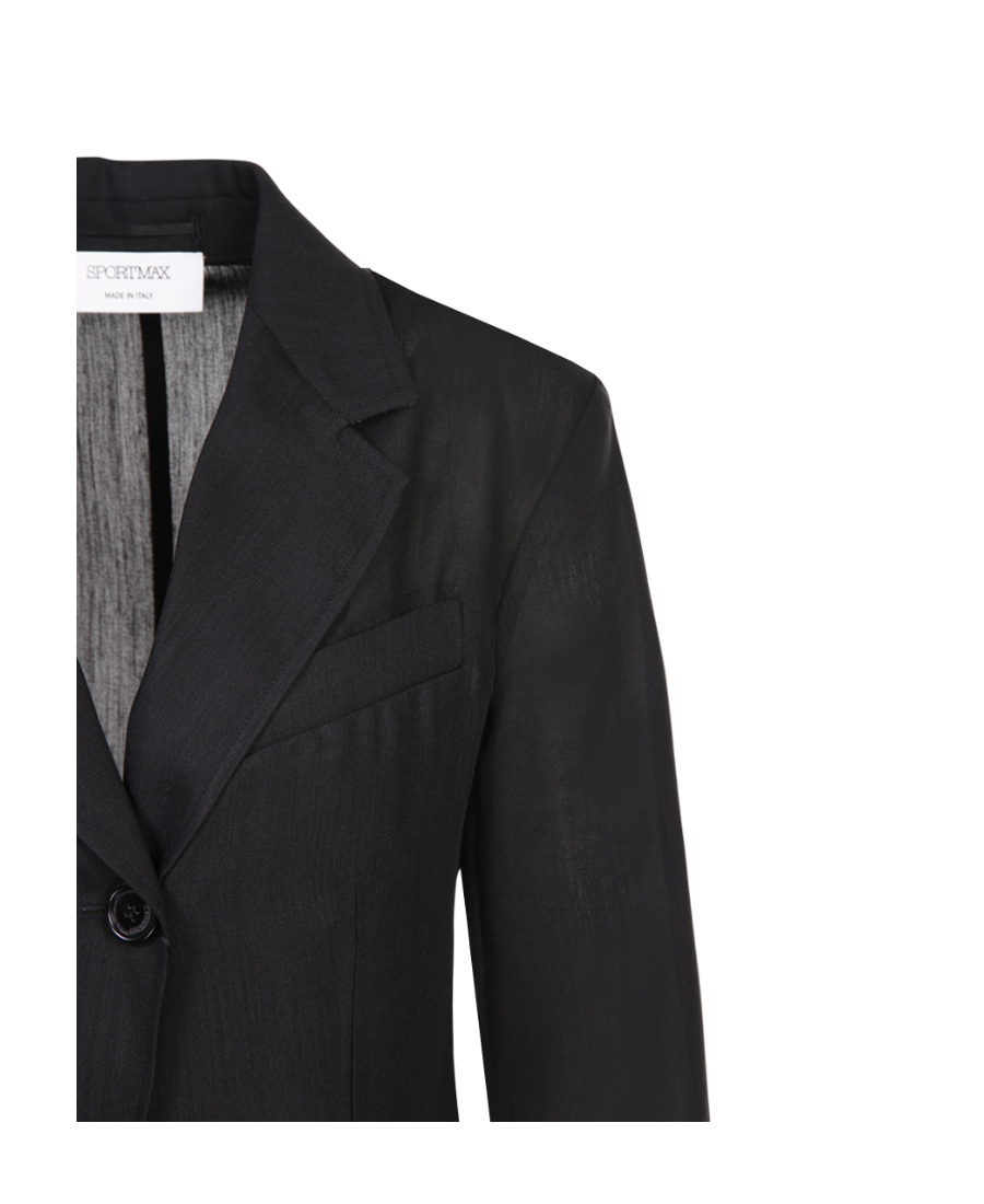 Sportmax Single-breasted Casual Jacket In Black