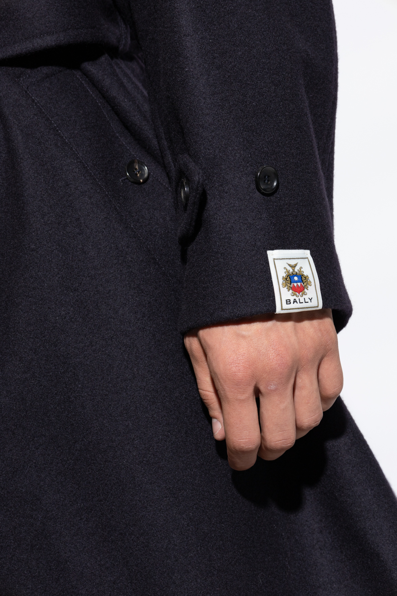 Bally Classic-collar Trench Coat In Black