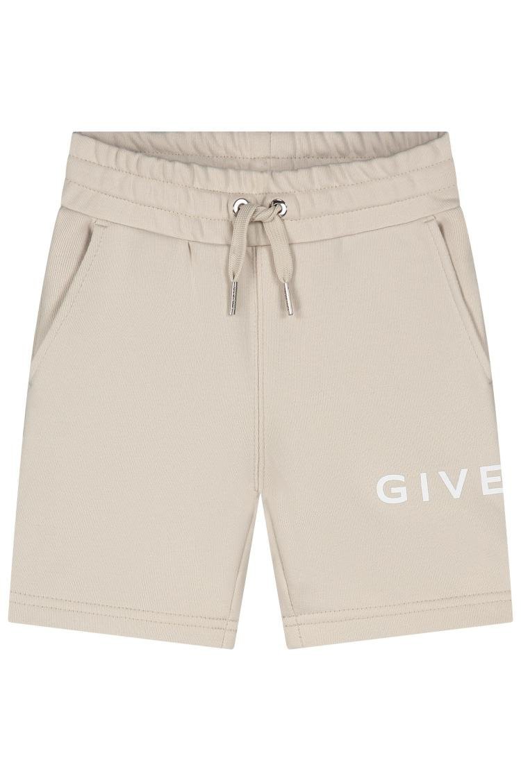 Givenchy Logo-print Fleece Shorts In Nude