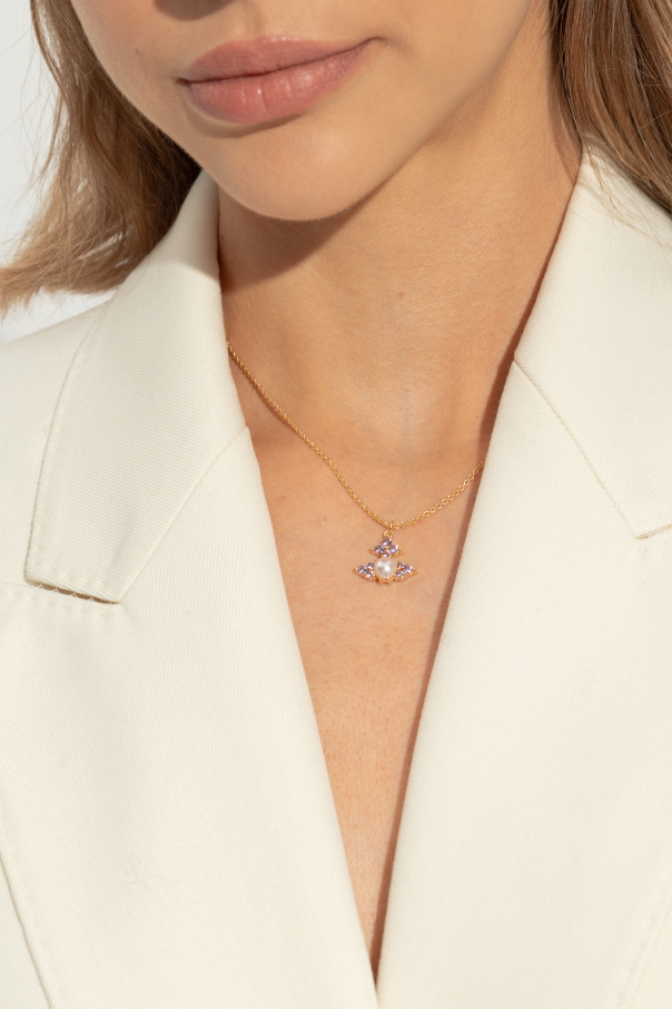 Vivienne Westwood Embellished Necklace In Yellow