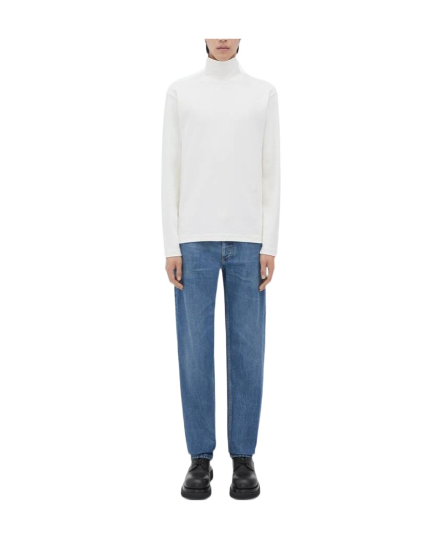 Bottega Veneta Logo High-necked Long-sleeved T-shirt In Multi