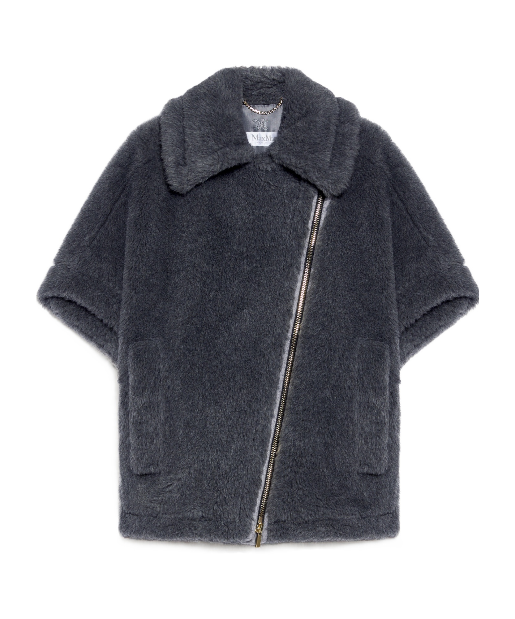 Max Mara New Manto Virgin Wool-blend Cape In Black