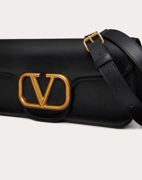 Valentino Small Vlogo Crossbody Bag In Black