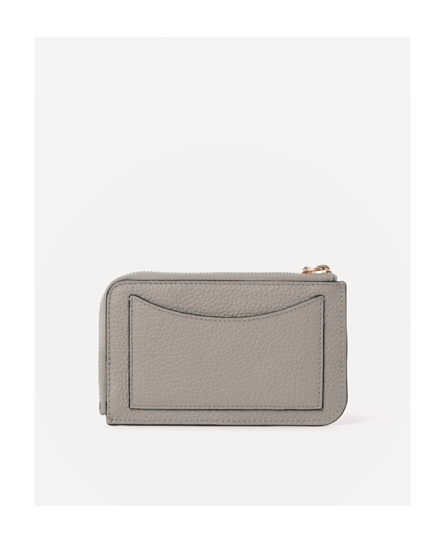 Chloé Gray Alphabet Zip Card Holder In Gray