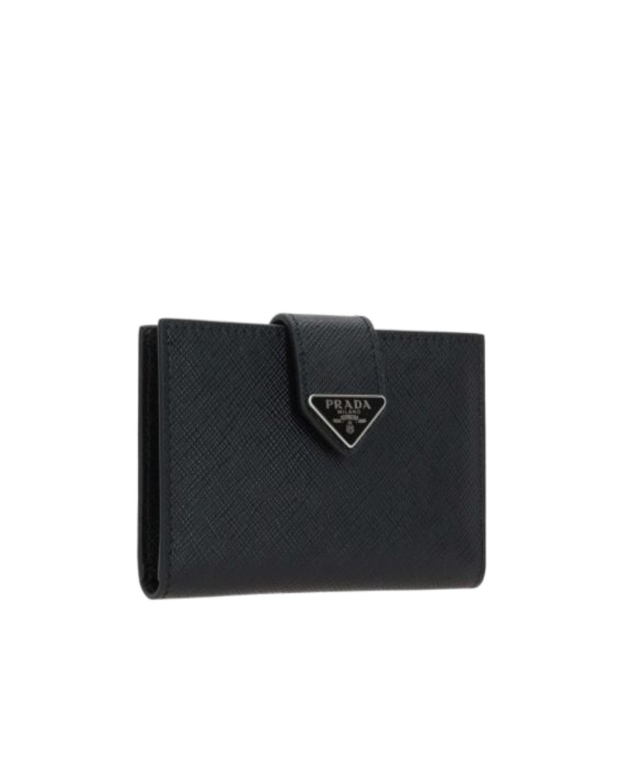 Prada Mens Black Re-nylon Small Recycled-nylon And Leather Wallet In Black