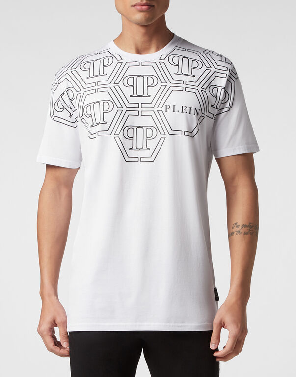 Philipp Plein Ss Hexagon Round-neck T-shirt In White