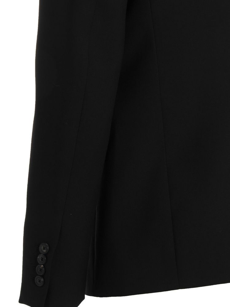 Shop Alexander Mcqueen Eyelet-detail Blazer In Black