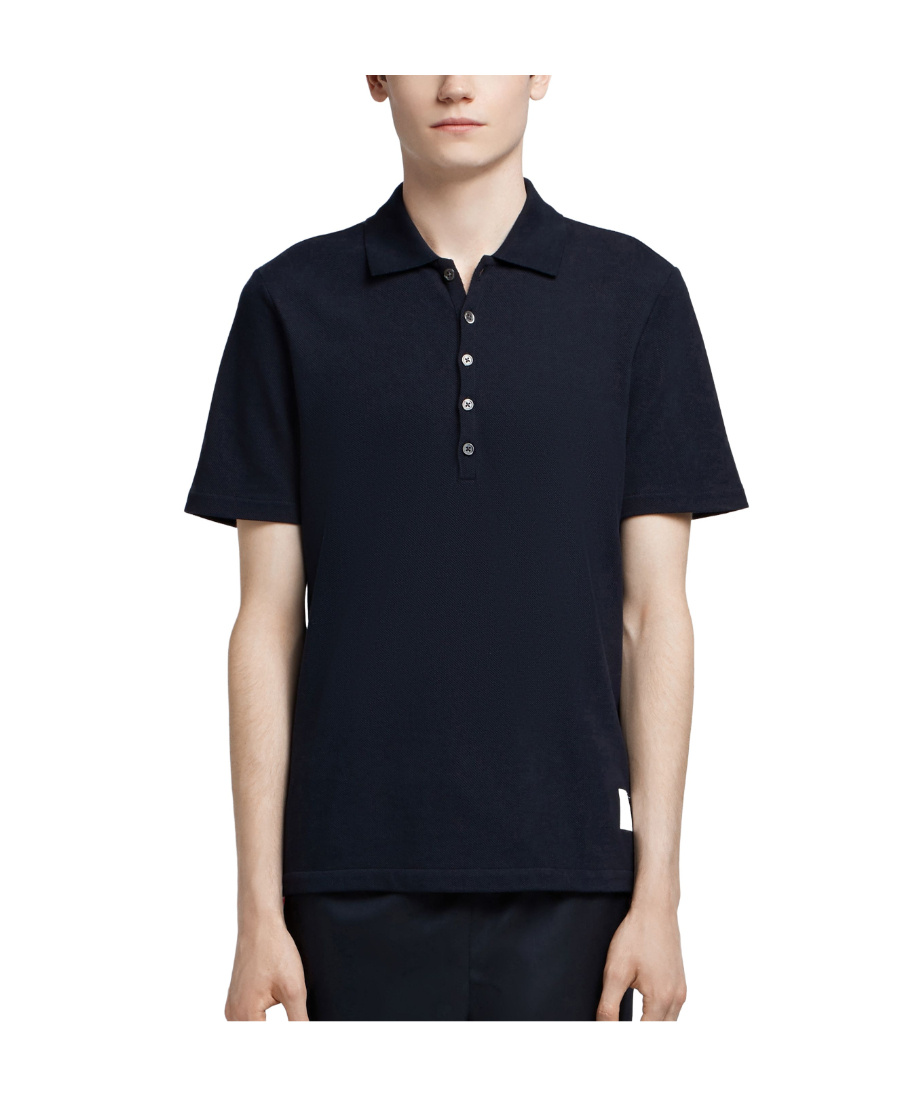 Thom Browne Cotton Polo Shirt In Black