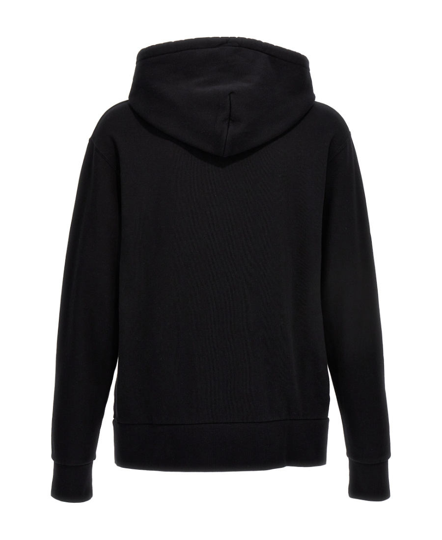 Jw Anderson Logo-embroidered Cotton Hoodie In Black