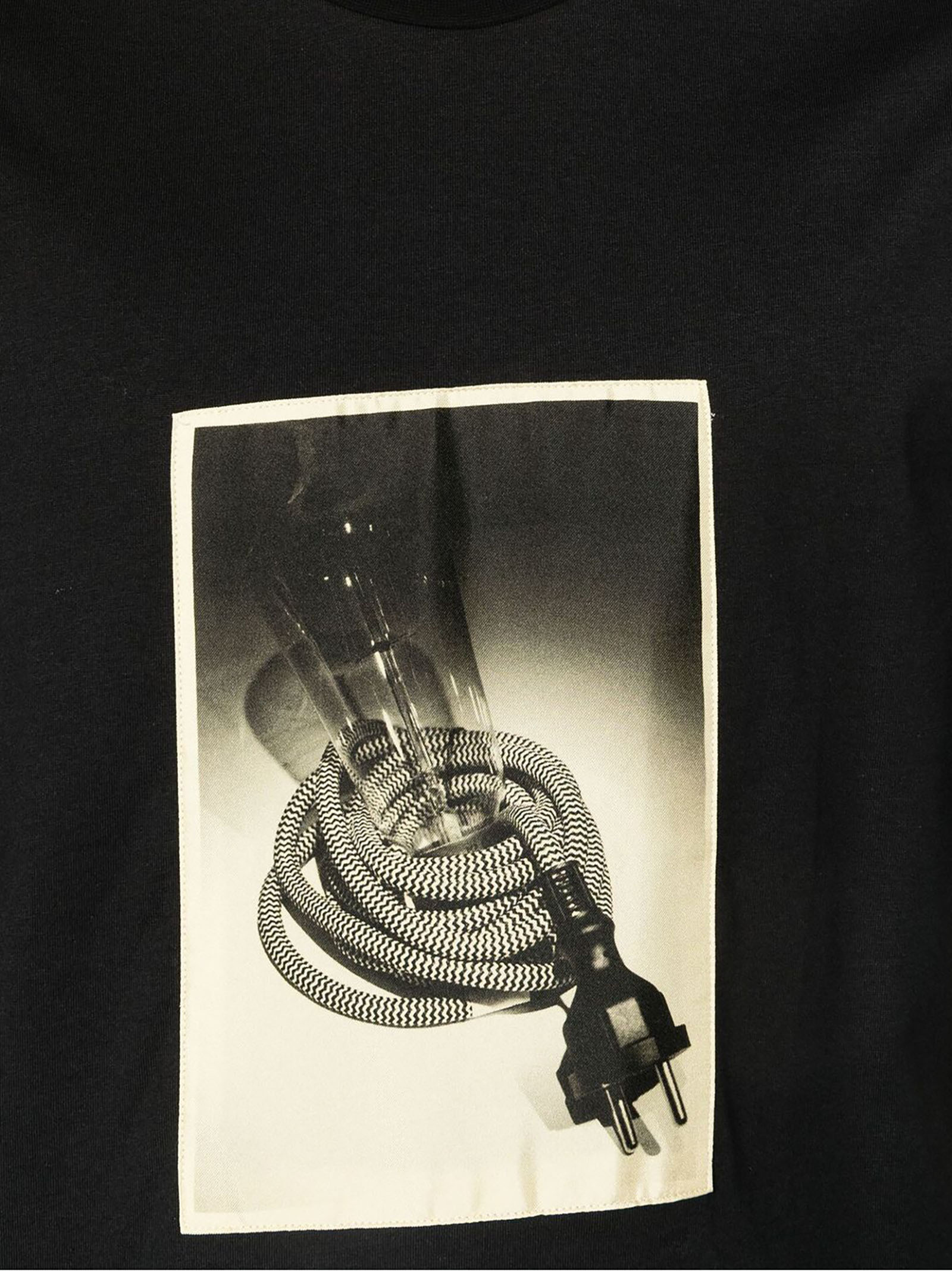 Oamc Photograph-print Cotton T-shirt In Black