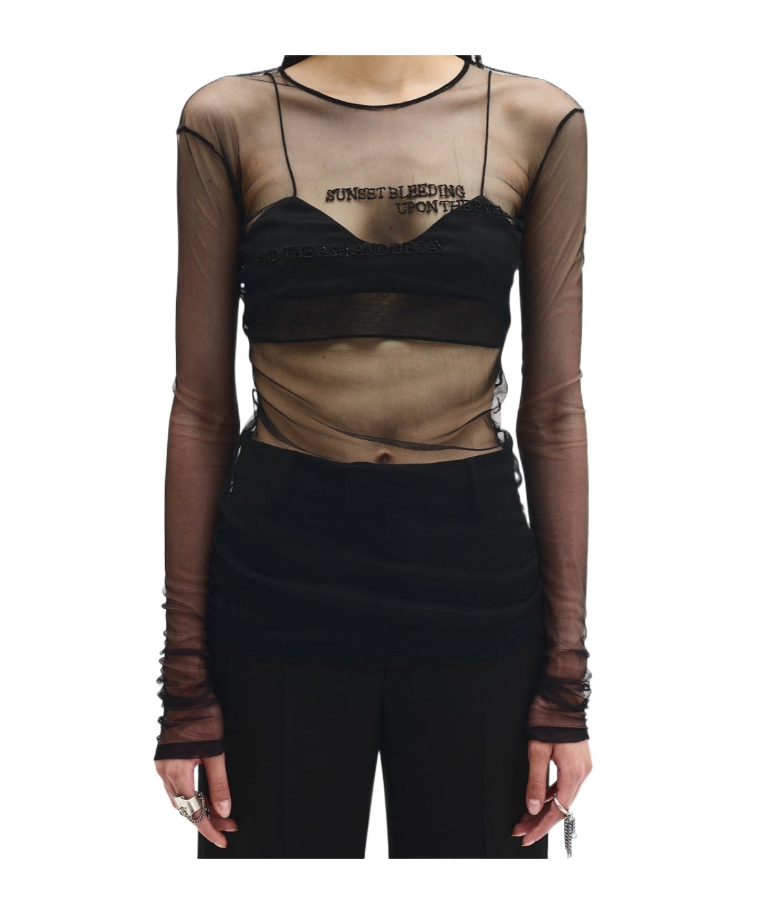 Ann Demeulemeester Long Sleeve Top In Black