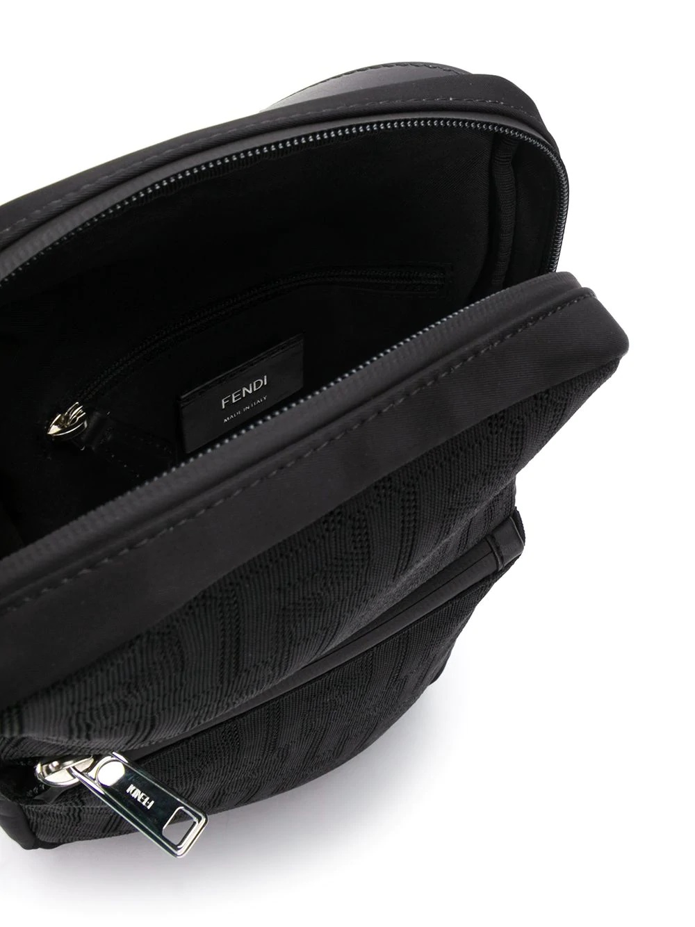 Fendi Ff Motif One-shoulder Backpack In Black