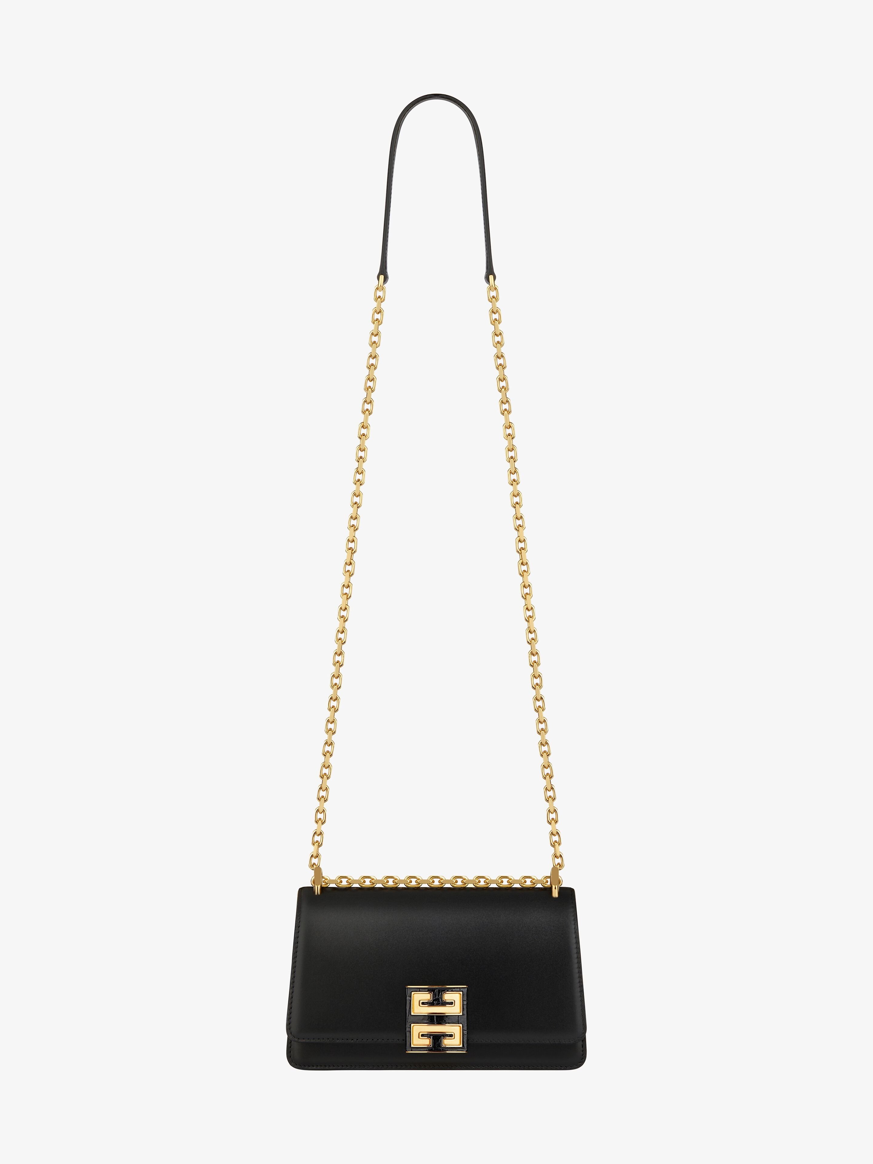 Givenchy Small 4g Leather Crossbody Bag In Black