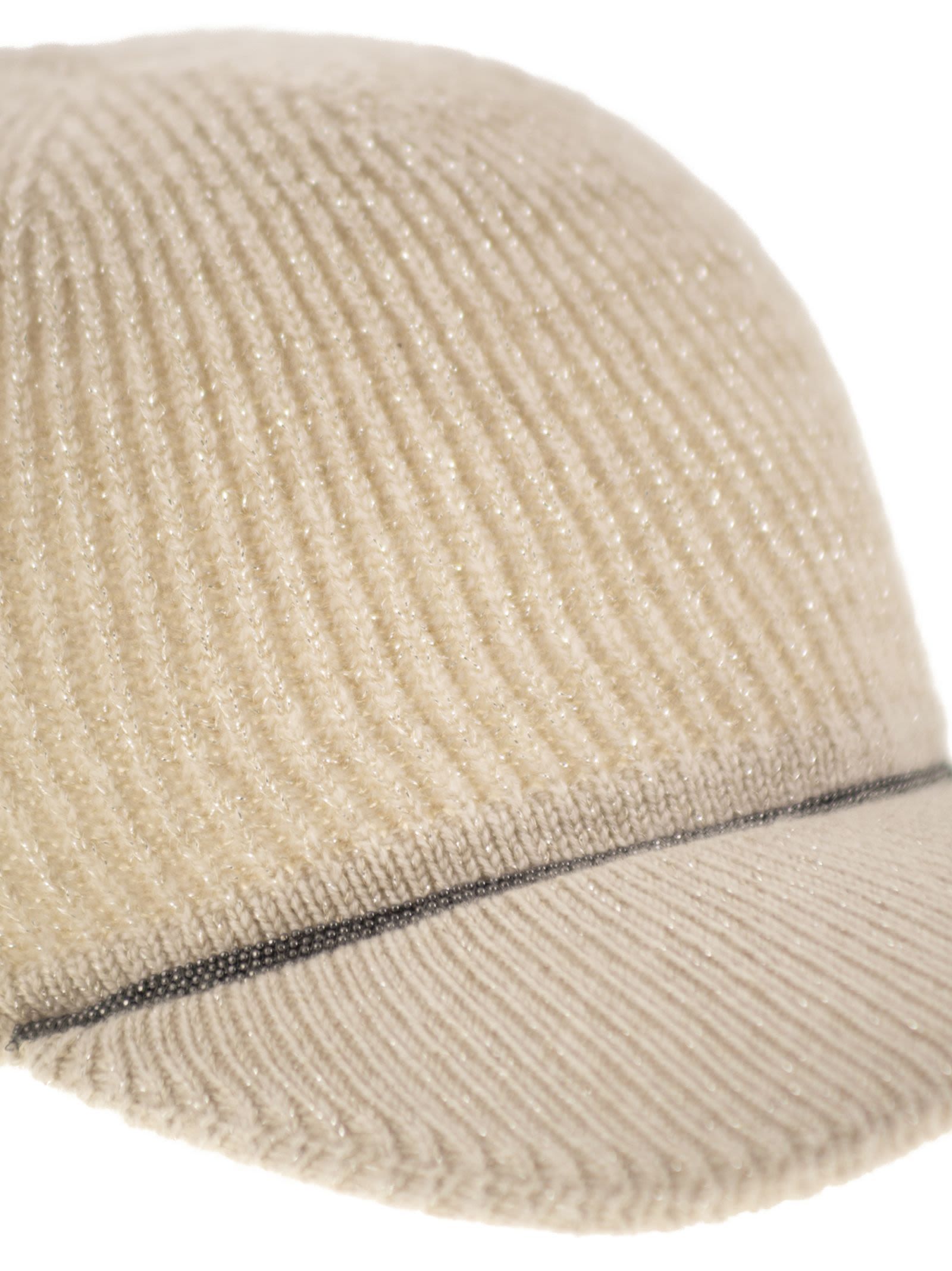 Brunello Cucinelli Ribbed-knit Baseball Cap In Brown