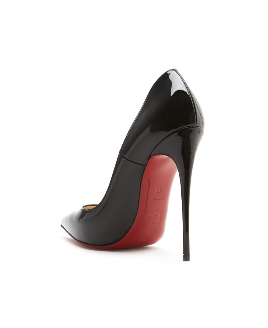 CHRISTIAN LOUBOUTIN BLACK SO KATE 120 PATENT LEATHER PUMPS 
