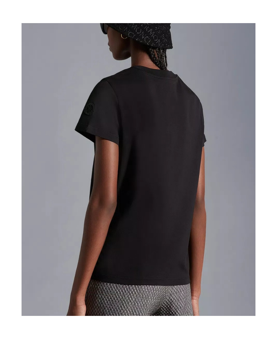 Moncler Logo-patch T-shirt In Black