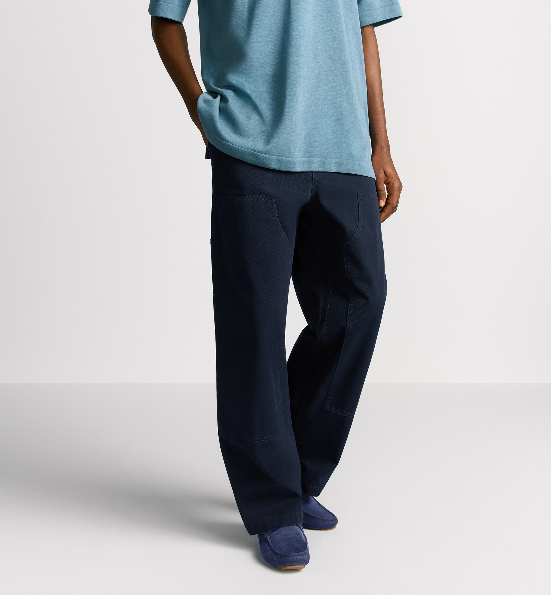 Dior Cd Icon Carpenter Jeans In Navy Blue