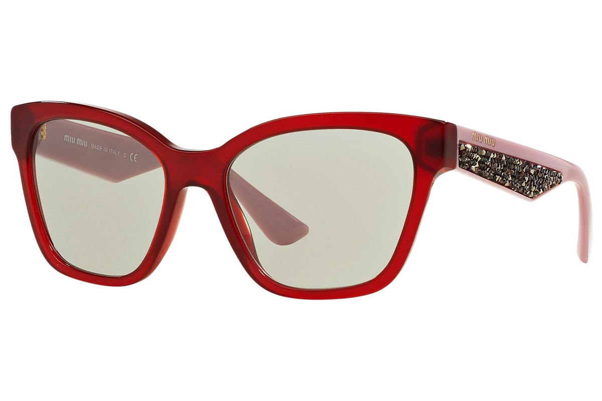 Miu Miu Logo Sunglasses In White