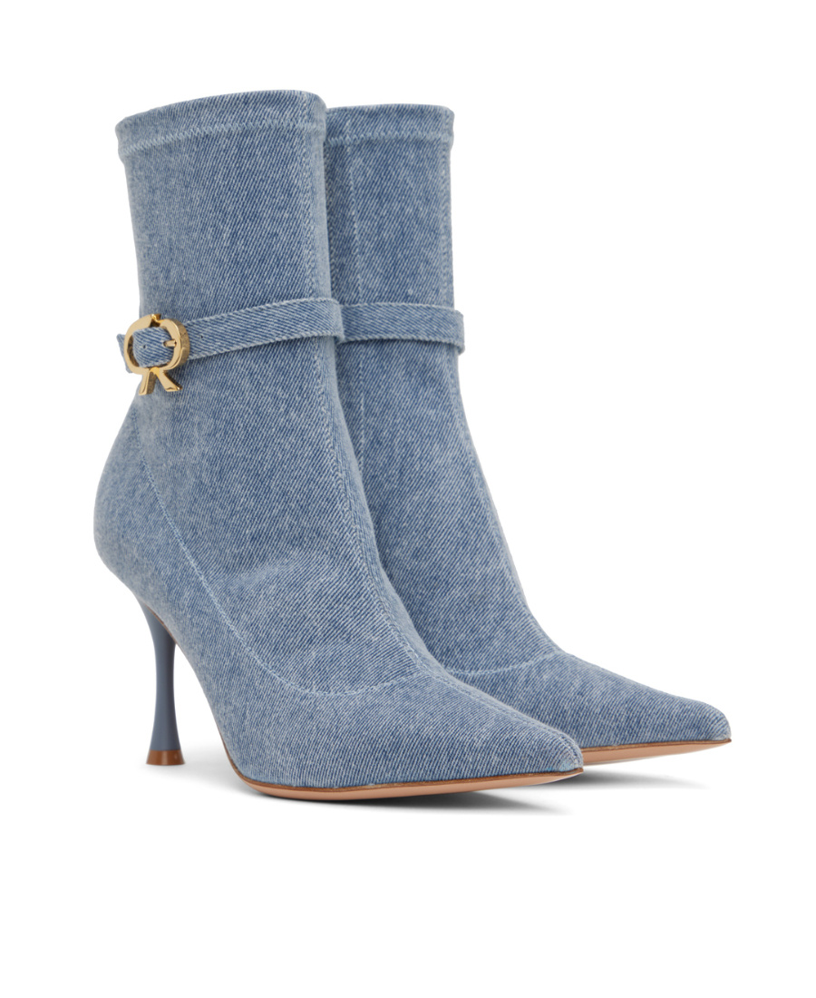 Gianvito Rossi Blue Ascent Boots In Blue