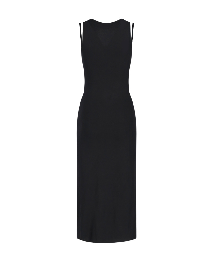 Versace Corset Midi Dress In Black