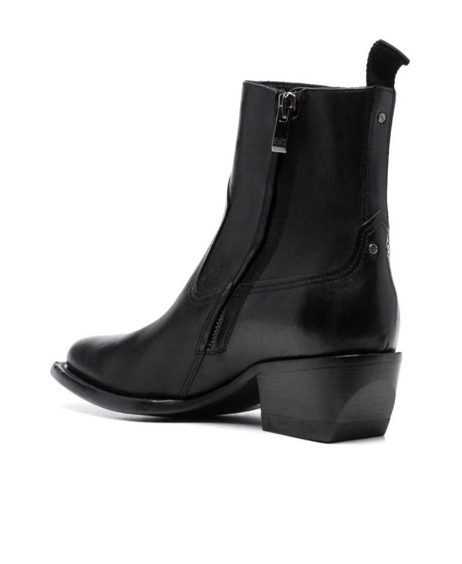 Golden Goose Leather Boots In Black