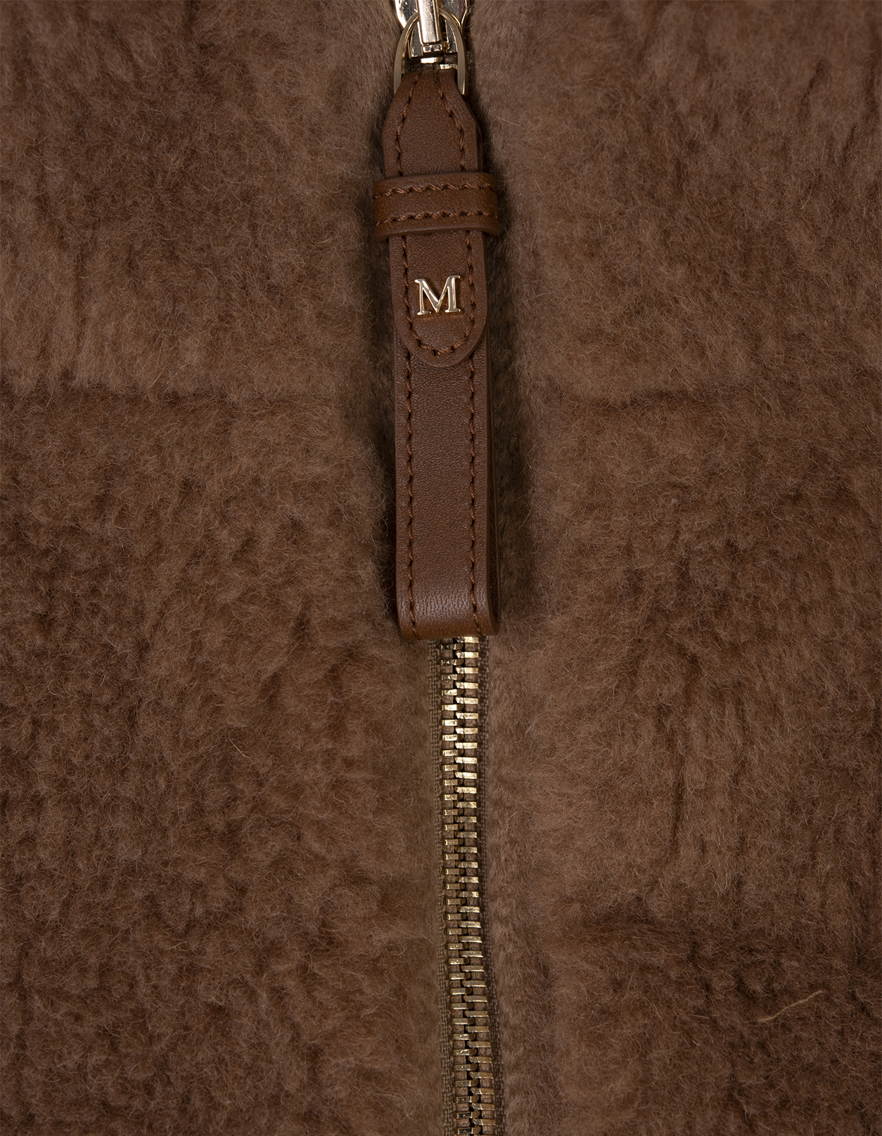 Max Mara Zip-up Half-sleeved Poncho In Brown