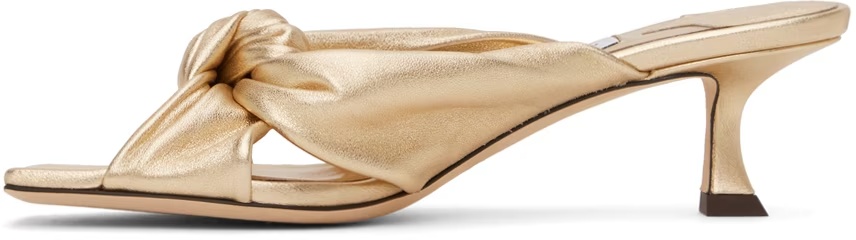 Jimmy Choo Square-headed High-heeled Sandals In Nude