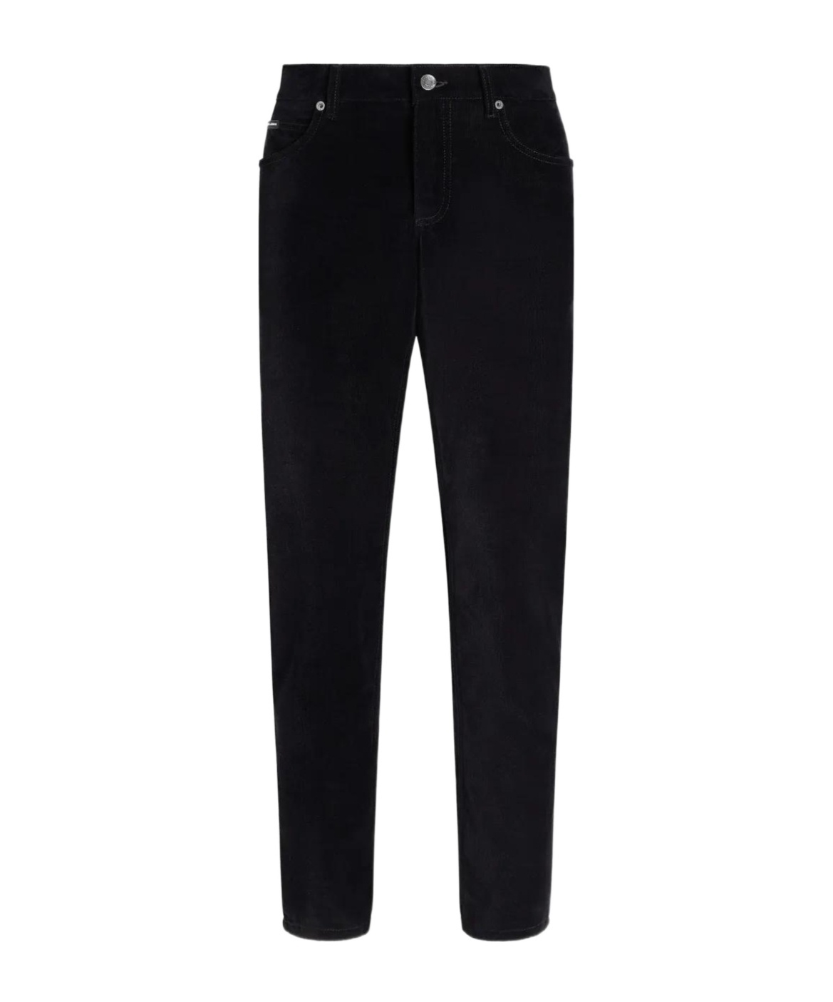 Dolce & Gabbana Straight Trousers With Five-pocket And Belt Loops In Black