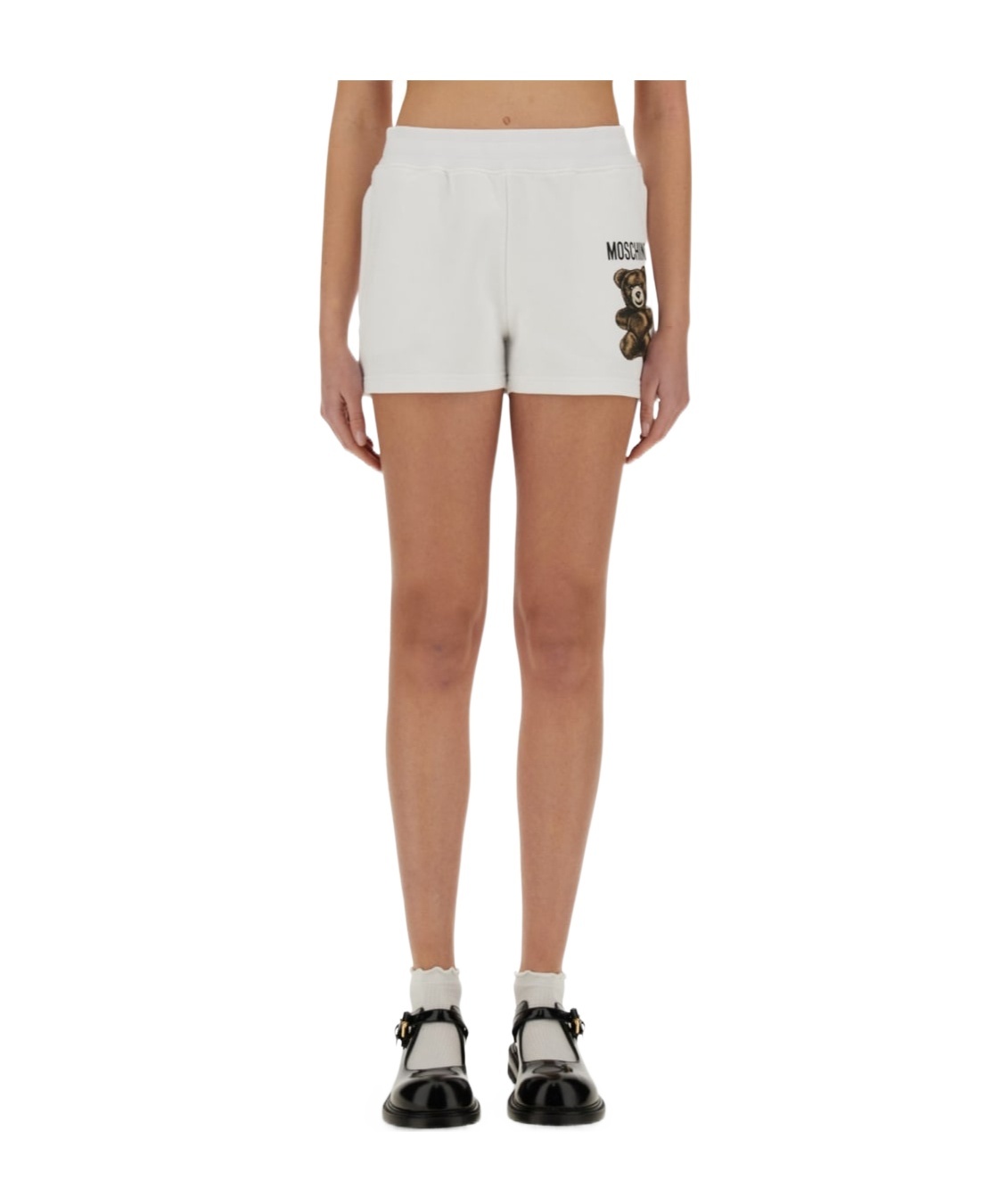 Moschino Couture Teddy Bear Shorts In White