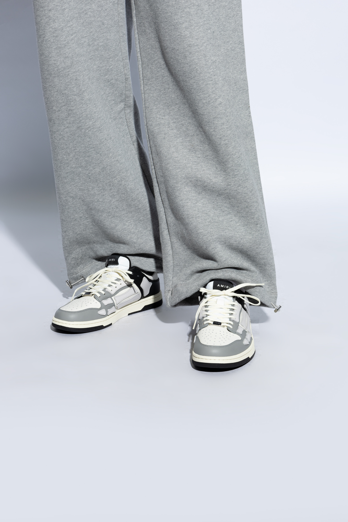 Amiri Multicolor Two-tone Skel Top Low Sneakers In White