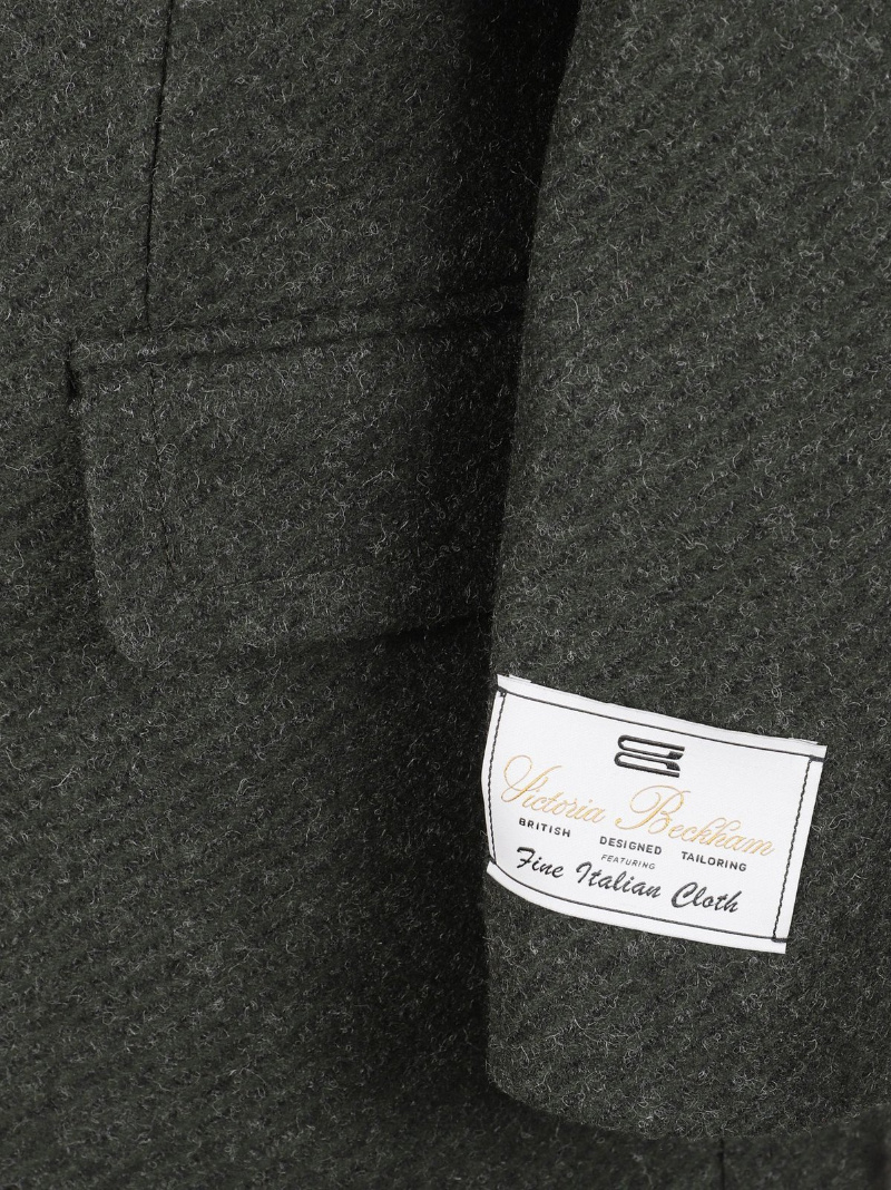 Victoria Beckham Single Breasted Mid-length Coat In Black