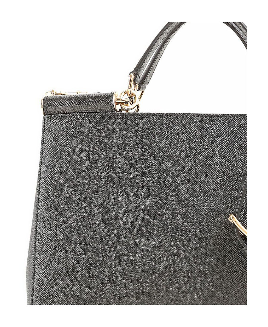 Dolce & Gabbana Logo Details Handbag In Black