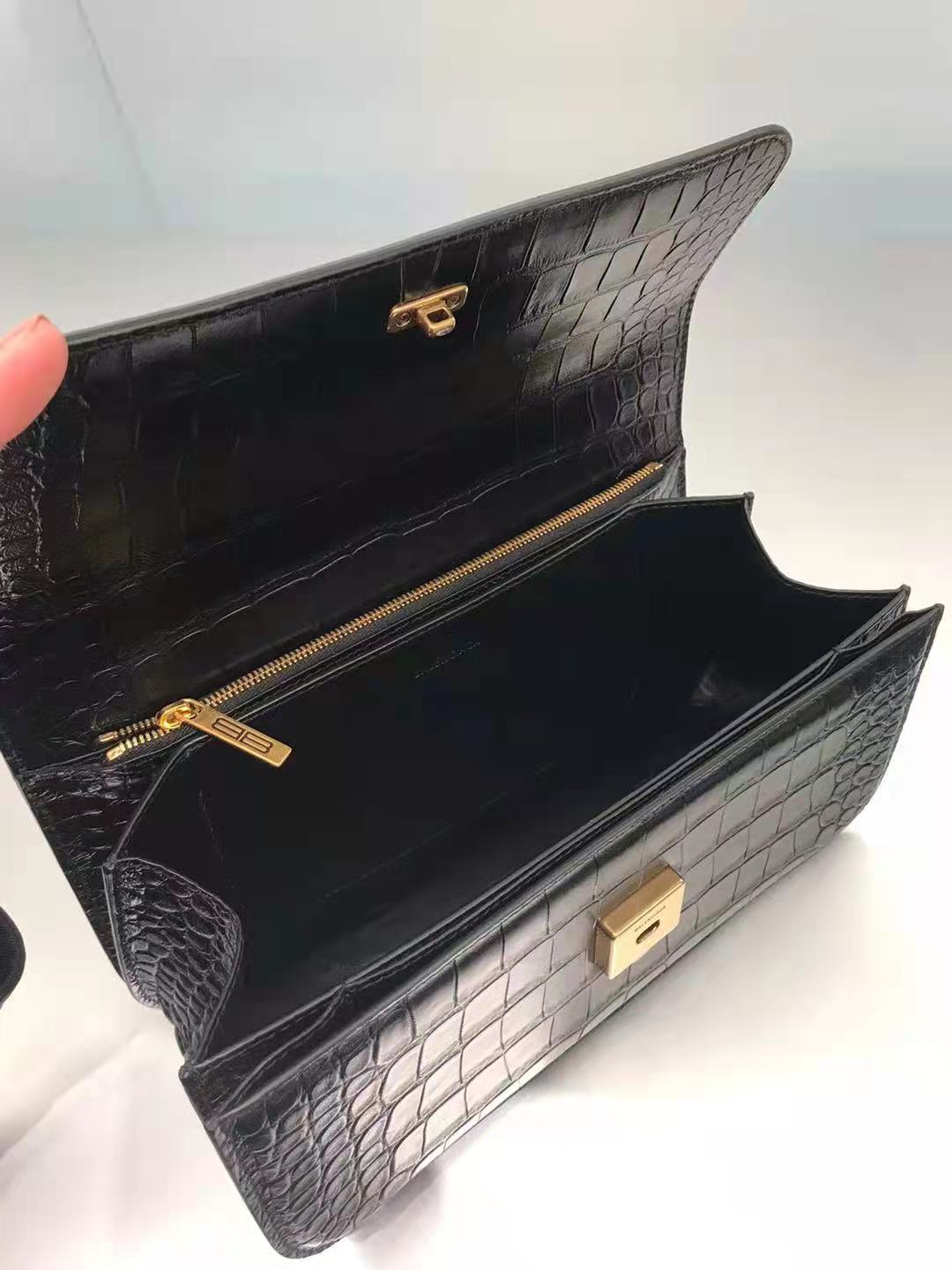 Balenciaga Small Gossip Satchel Bag In Black