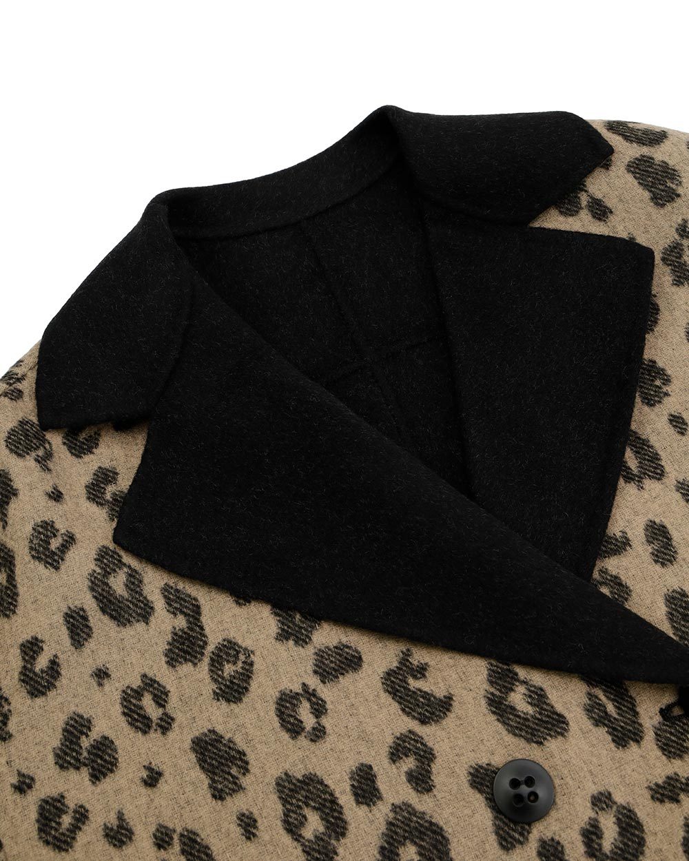 Max Mara Leopard Print Leisure Jacket In Black