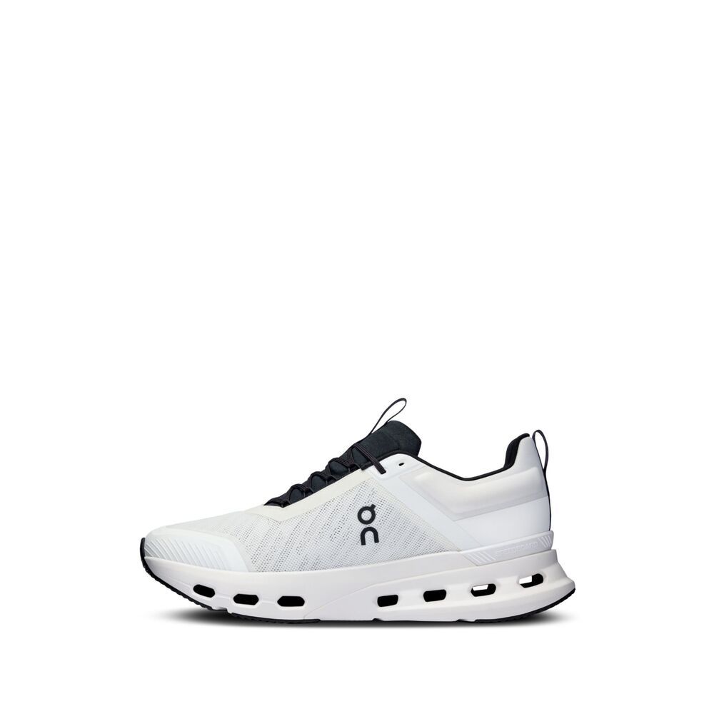 On Running Lace-up Low-cut Sneakers In White