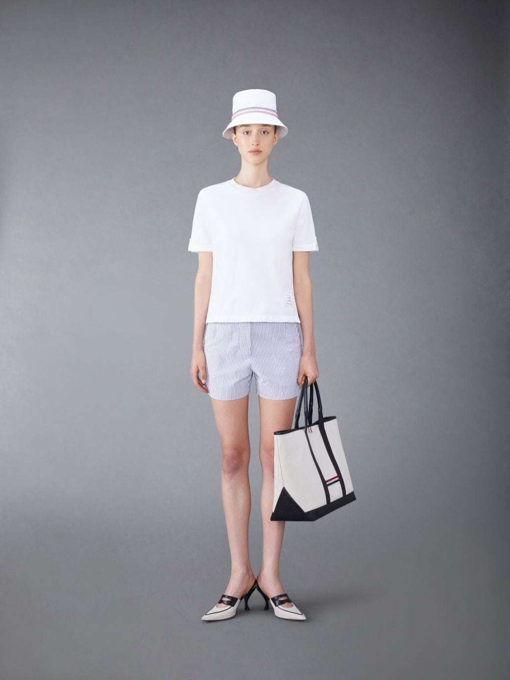 Thom Browne Sequin-embellished Cotton T-shirt In White