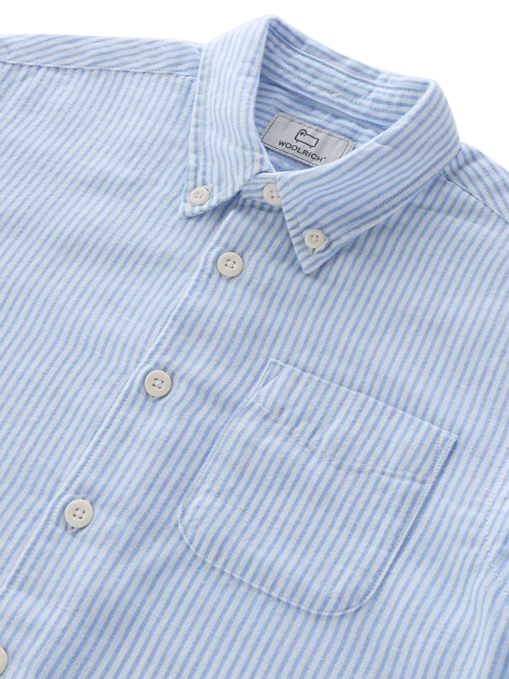 Woolrich Striped Button-up Shirt In Blue