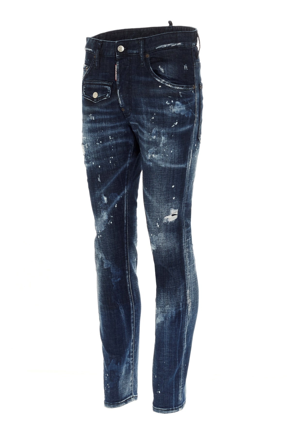 Dsquared2 Skater Slim-fit Distressed Jeans In Black